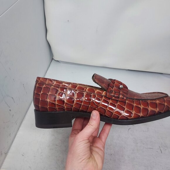 Christian Louboutin Brown Chambelimoc Ali Crocodile MENS Loafer - Picture 10 of 12